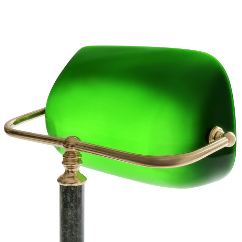 Светильник настольный из мрамора GALANT, основание - зеленый мрамор с золотистой отделкой фото 8