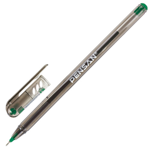 Ручка шариковая масляная PENSAN "My-Tech", линия 0,35 мм, зеленая фото 2