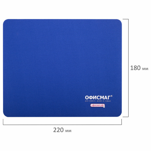 Коврик для мыши ОФИСМАГ, 220х180х3 мм, резина+ткань фото 4