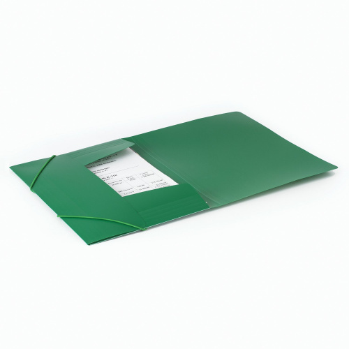 Папка на резинках BRAUBERG "Office", до 300 листов, 500 мкм, зеленая фото 8