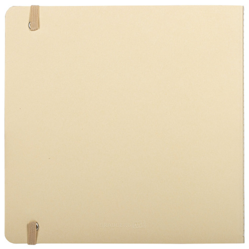 Скетчбук для акварели BRAUBERG ART, 200 г/м2, 195х195 мм, среднее зерно, 20 л., сшивка, бежевый фото 4