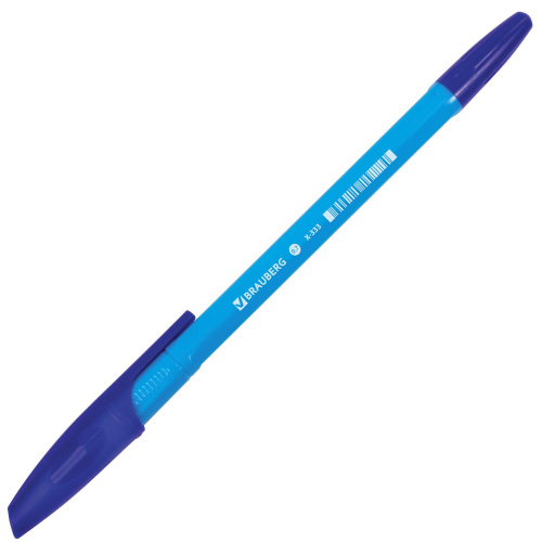 Ручка шариковая BRAUBERG "X-333" NEON SOLID, корпус ассорти, линия письма 0,35 мм, синяя фото 10