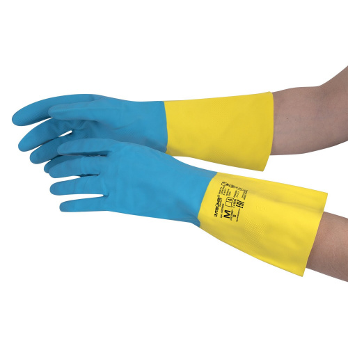 Перчатки неопреновые LAIMA EXPERT, неопрен, химически устойчивые, х/б напыление, размер M фото 3
