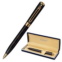 Ручка подарочная шариковая GALANT "TINTA MARBLE", корпус коричневый, золотистые детали, синяя