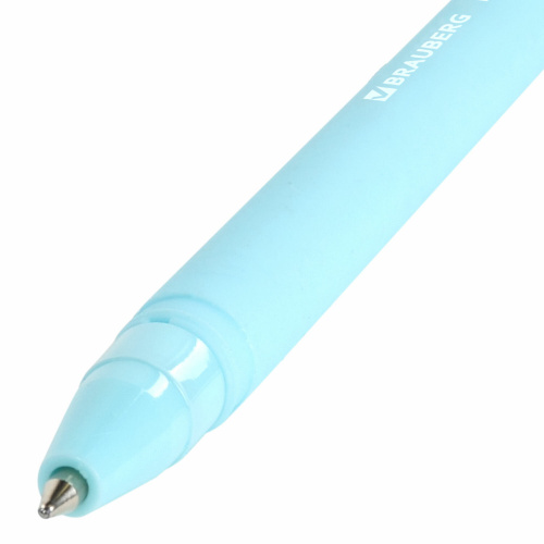 Ручка шариковая BRAUBERG SOFT TOUCH STICK "PASTEL", корпус ассорти, узел 0,7 мм, синяя фото 6
