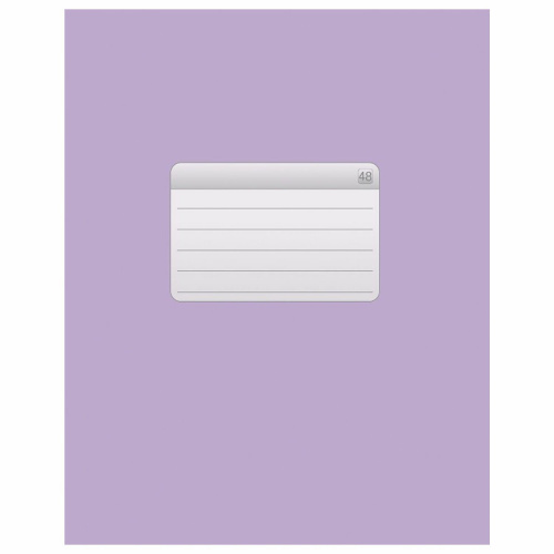 Тетрадь HATBER-ECO "Фиолетовая", А5 , 48л., скоба, клетка, обложка, мелованная бумага