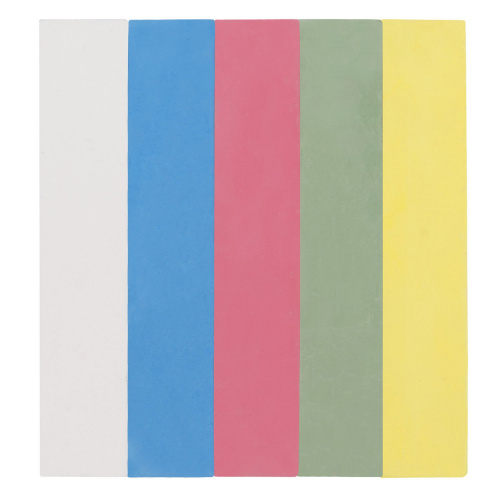 Мел цветной ПИФАГОР, 5 шт., для рисования на асфальте, квадратный фото 2