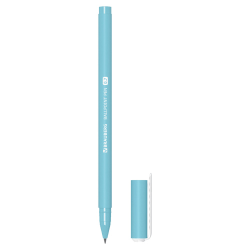 Ручка шариковая BRAUBERG SOFT TOUCH STICK "PASTEL", корпус ассорти, узел 0,7 мм, синяя фото 4