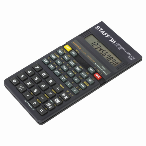 Калькулятор инженерный STAFF STF-165, 143х78 мм, 128 функций, 10 разрядов фото 2