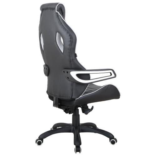 Кресло компьютерное BRABIX "Techno Pro GM-003", экокожа, черное/серое, вставки серые фото 3