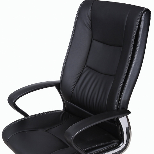 Кресло офисное BRABIX "Forward EX-570", хром, экокожа, черное фото 5