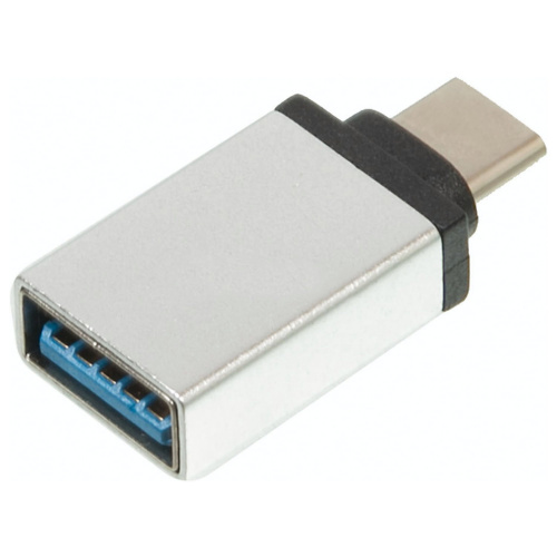 Переходник RED LINE, USB-TypeC, F-M, для подключения портативных устройств, OTG, серый фото 3