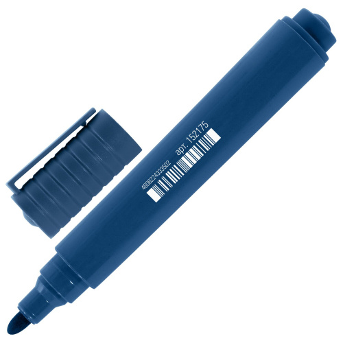 Маркер перманентный STAFF "Basic Budget PM-125", круглый наконечник 3 мм, синий фото 10