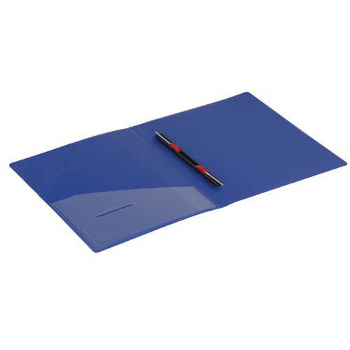 Папка BRAUBERG "Contract", с металлич скоросшивателем и внутрен карманом, до 100 л., 0,7 мм, синяя фото 5