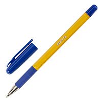 Ручка шариковая с грипом STAFF "Basic BP-14 Orange", линия письма 0,35 мм, синяя