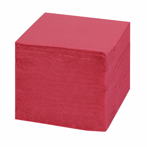 Салфетки бумажные LAIMA "Big Pack" 24х24 см, 400 шт. / пач, красные, 100% целлюлоза фото 5