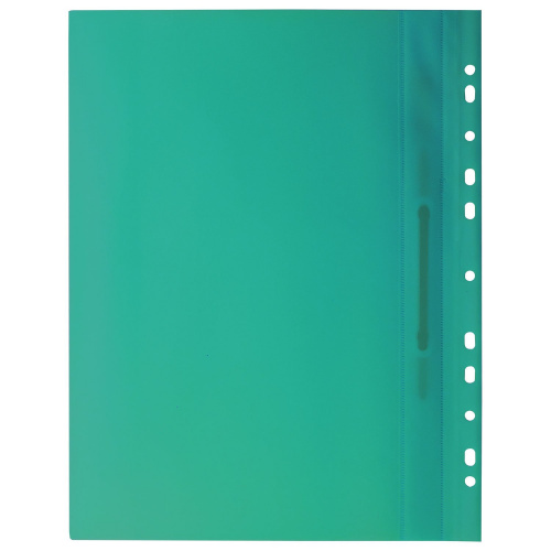 Скоросшиватель пластиковый с перфорацией BRAUBERG, А4, 140/180 мкм, зеленый фото 9