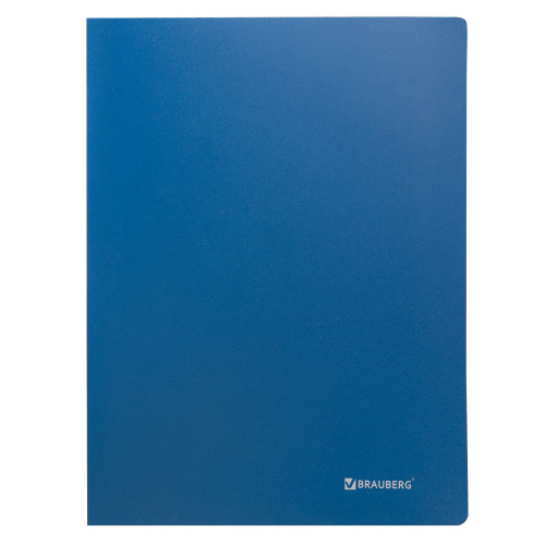 Папка BRAUBERG "Office", 100 вкладышей, 0,8 мм, синяя фото 2