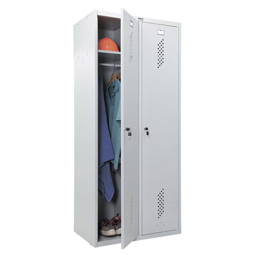 Шкаф металлический для одежды ПРАКТИК "LS-21-80", двухсекционный, 1830х813х500 мм, 35 кг фото 4
