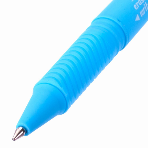 Ручка стираемая гелевая с грипом BRAUBERG "SOFT&SILK FRUITY", корпус ассорти, узел 0,7 мм, синяя фото 5