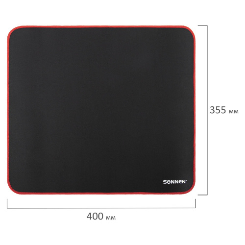 Коврик компьютерный для мыши SONNEN "CYBER OUTLAW", 400х355х3 мм, ткань + резина фото 8