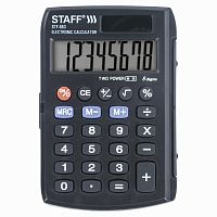Калькулятор карманный STAFF STF-883, 95х62 мм, 8 разрядов, двойное питание
