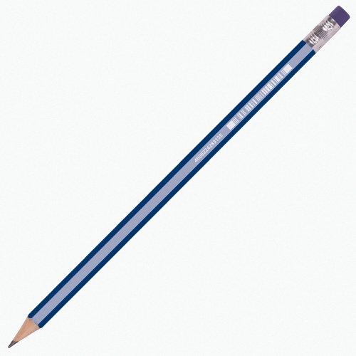 Карандаш чернографитный BRAUBERG "GX-100", HB, с ластиком, корпус синий фото 3