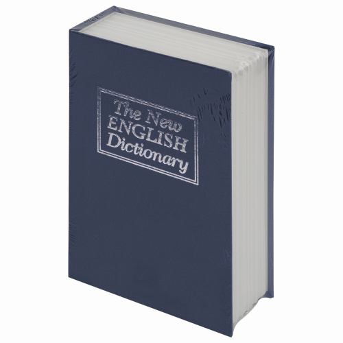Сейф-книга BRAUBERG "Английский словарь", 54х115х180 мм, ключевой замок, темно-синий фото 8