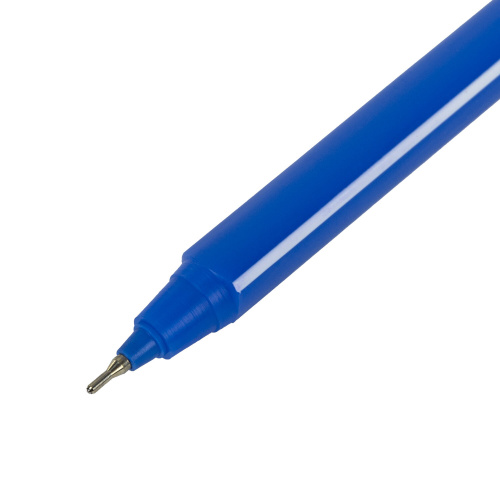 Ручка шариковая масляная STAFF Basic "OBP-320", корпус голубой, игольчатый узел 0,7 мм, синяя фото 9