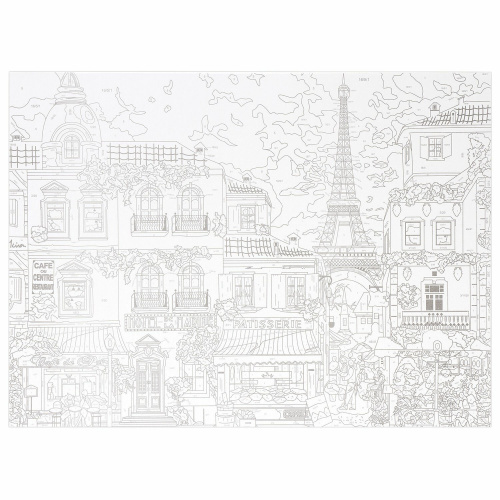 Картина по номерам ОСТРОВ СОКРОВИЩ "Парижский пейзаж", А3, 2 кисти, акриловые краски, картон фото 9