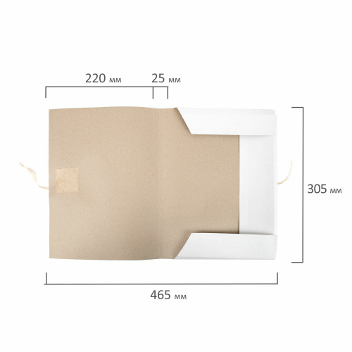 Папка для бумаг с завязками картонная STAFF, плотность 220 г/м2, до 200 л. фото 10