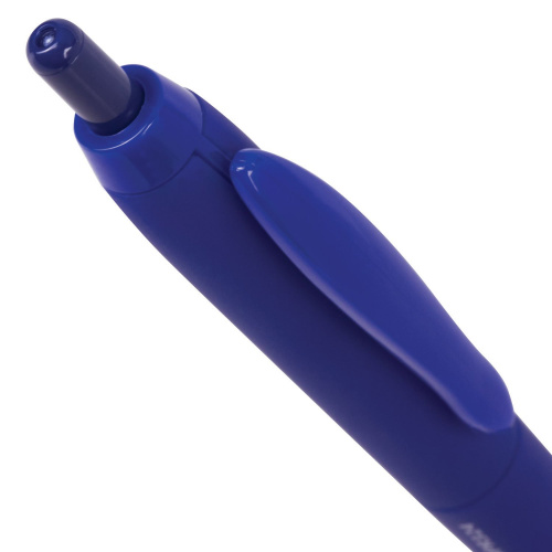 Ручка шариковая масляная автоматическая BRAUBERG "Sky Blue", линия письма 0,35 мм, синяя фото 7