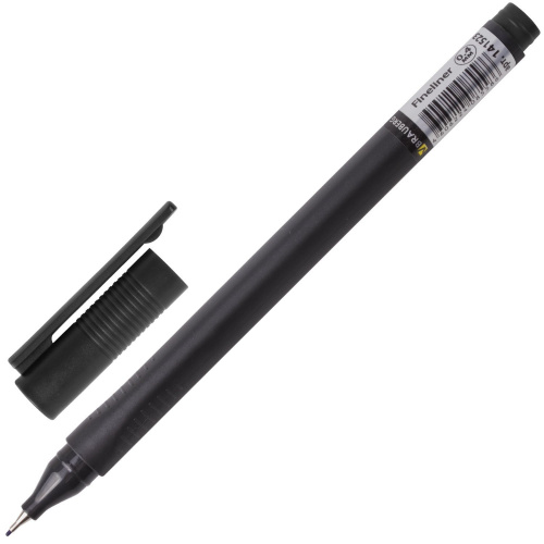 Ручка капиллярная (линер) BRAUBERG "Carbon", трехгранная, линия письма 0,4 мм, черная фото 6