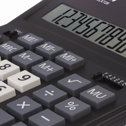 Калькулятор настольный STAFF, 200x154 мм, 12 разрядов, двойное питание фото 6