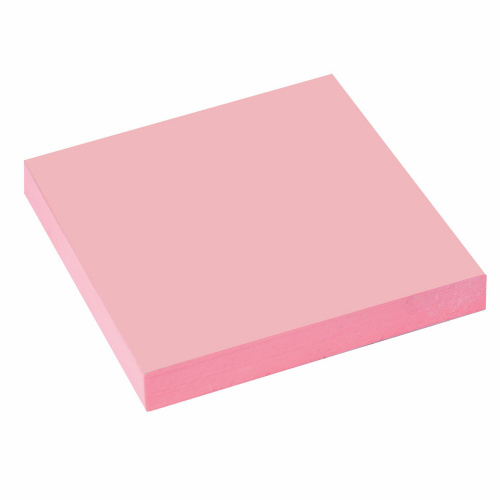 Блок самоклеящийся (стикеры) STAFF, 50х50 мм, 100 л., розовый фото 2