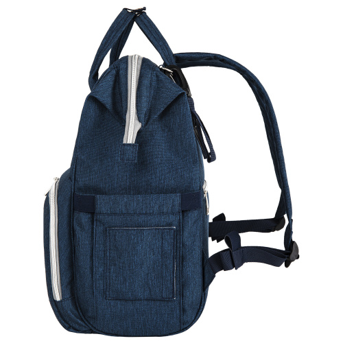 Рюкзак для мамы BRAUBERG MOMMY, 40x26x17 см, с ковриком, крепления на коляску, термокарманы, синий фото 6