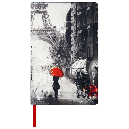 Ежедневник недатированный А5 (138х213 мм), BRAUBERG VISTA, под кожу, гибкий, 136 л., "Paris" фото 9