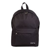 Рюкзак STAFF STREET, 38x28x12 см, универсальный, черный