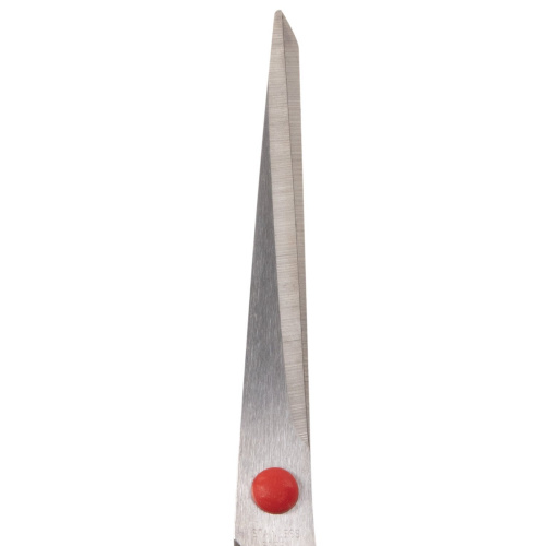 Ножницы STAFF EVERYDAY, 215 мм, бюджет, резиновые вставки, черно-красные, ПВХ чехол фото 5