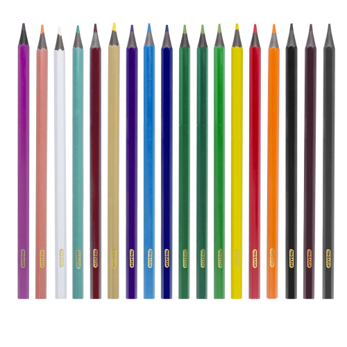 Карандаши цветные ПИФАГОР "СКАЗОЧНЫЙ ГОРОД", 18 цветов, черный пластик, заточенные фото 3