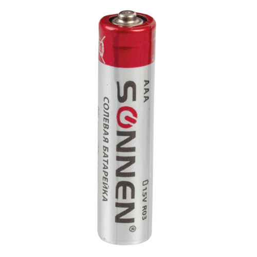 Батарейки SONNEN, AAA, 4 шт., солевые, мизинчиковые, в пленке фото 5
