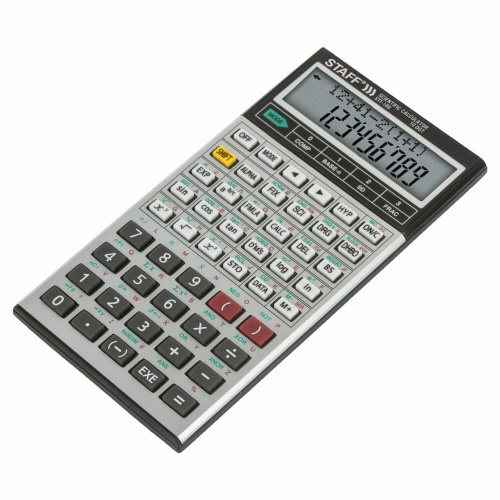 Калькулятор инженерный двухстрочный STAFF STF-169, 143х78 мм, 242 функции, 10+2 разрядов фото 7