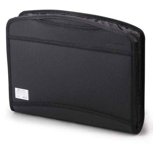 Папка-портфель пластиковая BRAUBERG, А4+, выдвижные ручки, 9 отделений, 1 карман, черная фото 3