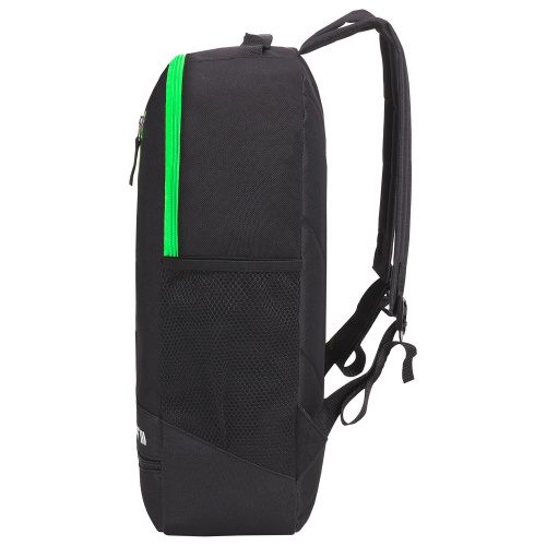 Рюкзак STAFF STRIKE, 45х27х12 см, универсальный, 3 кармана, черный с салатовыми деталями фото 9