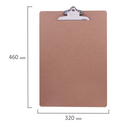 Доска-планшет BRAUBERG "Eco", А3, с прижимом, МДФ, 3 мм, светло-коричневая фото 2