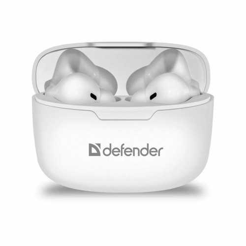 Наушники с микрофоном DEFENDER TWINS 903, Bluetooth, беспроводные, белые фото 2