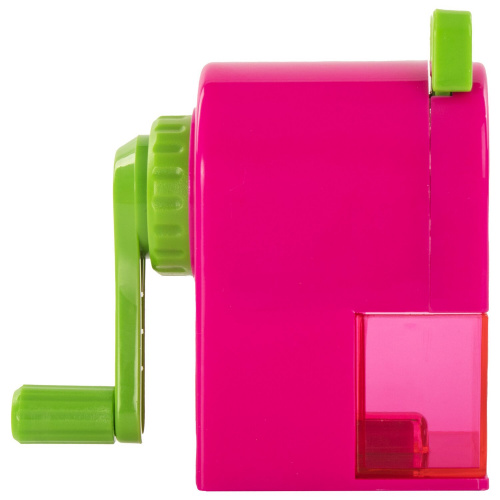 Точилка механическая ПИФАГОР "Монстрик", корпус розовый, для чернографитных и цветных карандашей фото 4