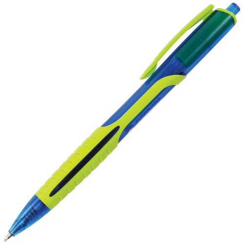 Ручка шариковая масляная автоматическая BRAUBERG "Phantom color", линия письма 0,35 мм, синяя фото 8