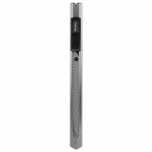 Нож канцелярский BRAUBERG, 9 мм, металлический, лезвие 30°, автофиксатор, подвес фото 9