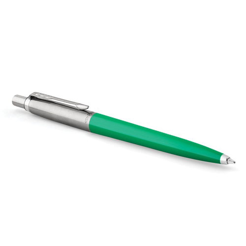 Ручка шариковая PARKER "Jotter Orig Green", корпус зеленый, детали нержавеющая сталь, блистер, синяя фото 3